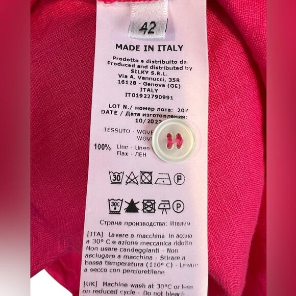 Rosso35 linen oversized dress with pockets - Picture 10 of 13